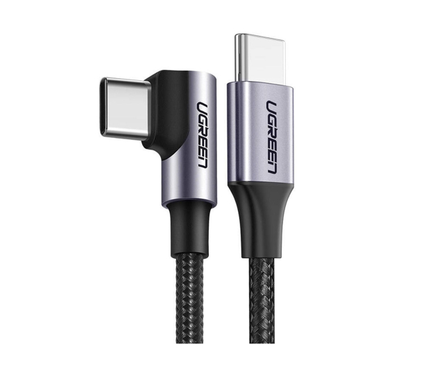 UGREEN Kabel USB-C do USB-C US255 3m 60W kątowy czarny - 1489170 - zdjęcie